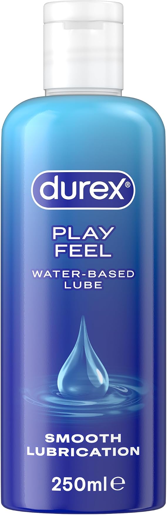 Durex Play Feel, 250ml, Water-Based Lube, Non-Staining, pH Friendly