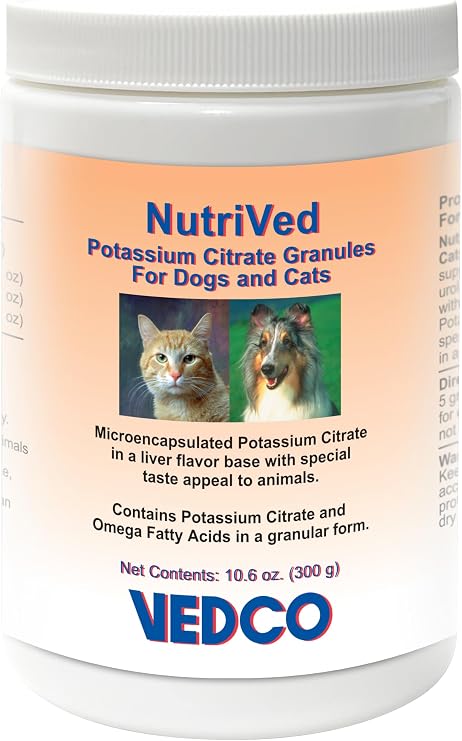 Nutrived Potassium Citrate Granules for Dogs and Cats, 300g