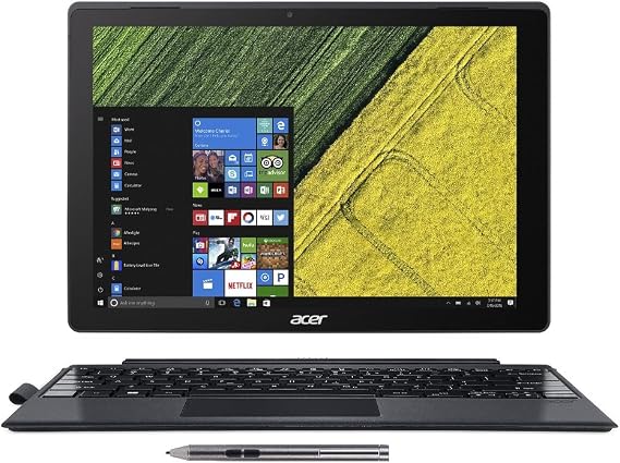 acer Switch 5, 12.0" QHD Touch, 7th Gen Intel Core i7-7500U, 8GB LPDDR3, 512GB SSD, Active Stylus, SW512-52-77CB, Black