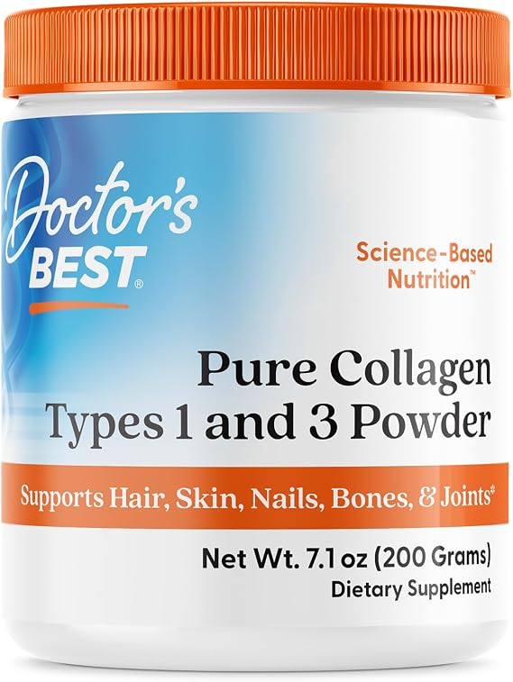 Doctor's Best Pure Collagen Powder, for Women & Men, 7.1 oz