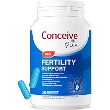 Conceive Plus Fertility Supplements for Men - Count and Mobility - Maca L-Arginine Zinc Folic Acid & Magnesium - Conception Vitamins for Men 60 Capsules 30-Day Supply