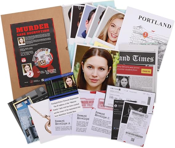 Murder Mystery Game Murder Case Decryption Unsolved Cold Case Files Detective Game for Adults Dinner Party Night Couples Friends Family Ages 14+