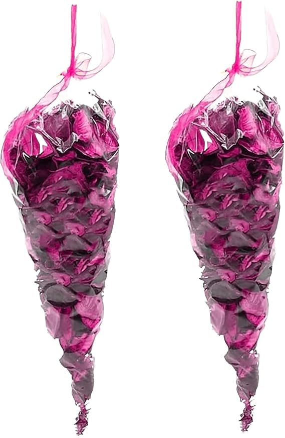 Promosyonca Gül Kurusu Dekoratif Kuru Çiçek Süsleme, 2 Adet (Pembe)
