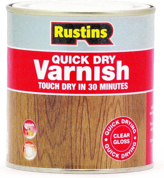 Rustins Quick Dry Varnish Clear Gloss 500ml | 16.9 Fl. Oz.