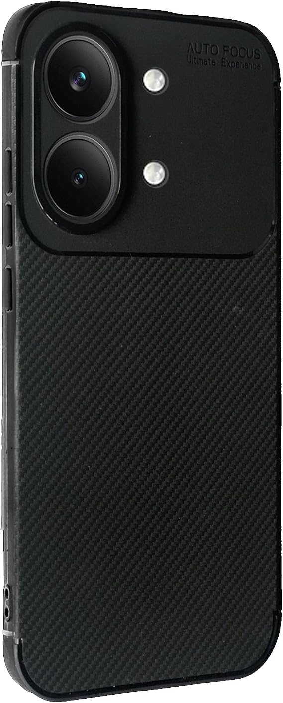 Coverzone Poco X8 Pro Max ile Uyumlu Silikon Kılıf TPU Negro Ultra Slim Fit Karbon Delux