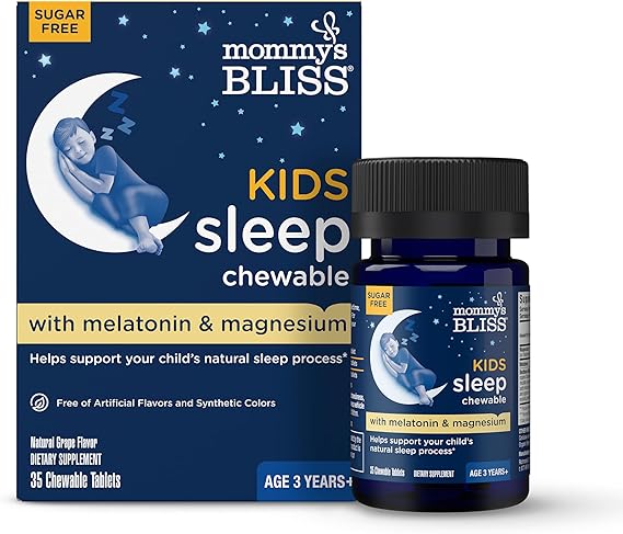 Mommy's Bliss Kids Sleep Support Melatonin Chewable, Grape Flavor, 35 Ct
