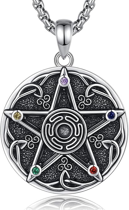 CELESTIA Mushroom/Raven Witch Necklace Witchy Jewelry for Women 925 Sterling Silver Raven Pendant Crow Jewelry Pagan Gifts