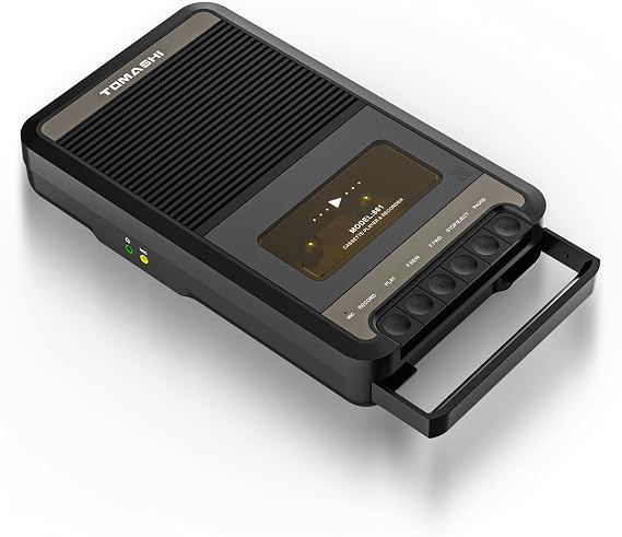 TOMASHI Cassette Tape Player,Portable Cassette Recorder,Walkman,Black