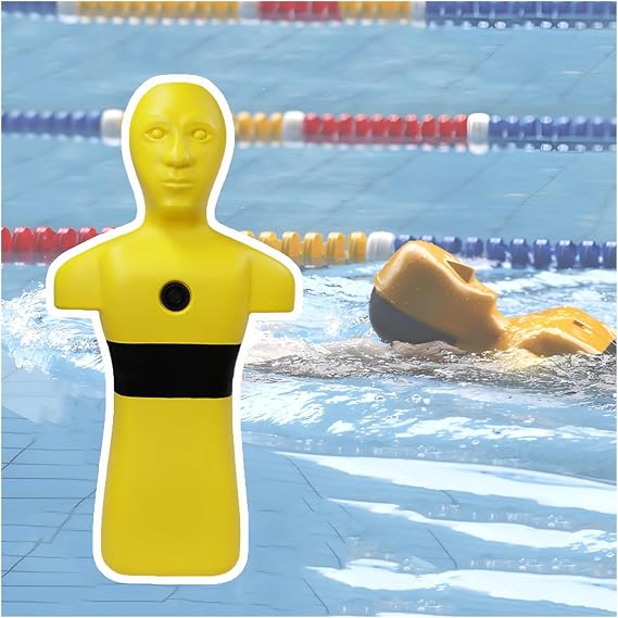 Water Rescue Training Dummy,Rescue Rapid Water Injection Device,Pool Lifesaving Model,100x53x22cm for Water Life Saving Competitive(Yellow)