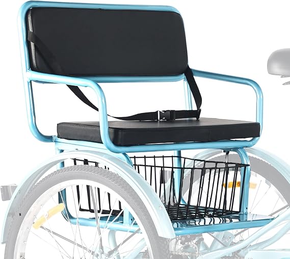 Adult Tricycle 7 Speed, 24 Inch 3 Wheel Bikes Extended Rear wheelbase Tricycle Suitable for Modification Wheel Bike Free large-capacity basket included for Women/Seniors Picnic Exercise Shopping