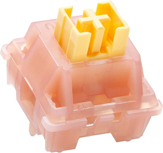 KPREPUBLIC Outemu Silent Peach V3 Switch Linear Tactile Lime for Mechanical Keyboard POM PA66 Factory Lubed (OTM V3 Silent Peach No LiGuide Switch x70)