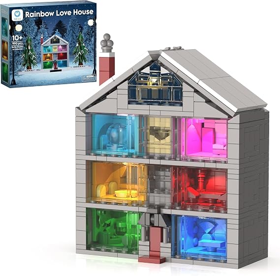 Sillbird Lover House Building Set with Led Light for Adult, Gifts for Women