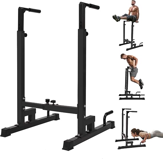 Yes4All Adjustable Dip Stand with Push-Up Handles, 500 lb Capacity