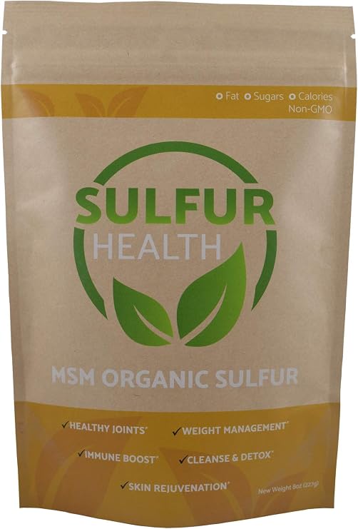 MSM Organic Sulfur - 99.9% Pure MSM Supplement - Lab-Tested & Certified (1 Pound)