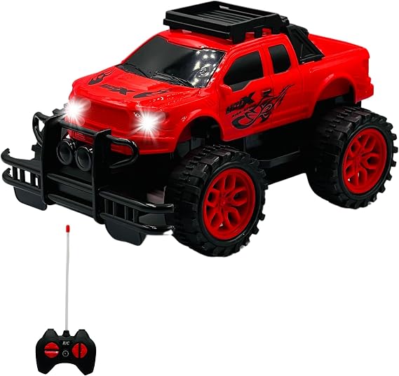 Giffy/Oyuncak Uzaktan Kumandalı Pilli Full Fonksiyon Işıklı Drift Atabilen OffRoad Yüksek Teker Araba Jeeep (Kırmızı Açık)