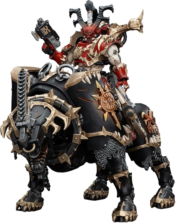 Pipigirl JoyToy GW 40K Genuine License 1:18 Action Figure, World Eaters Lord Invocatus, 4.96 inch Collectible Action Figures Sets