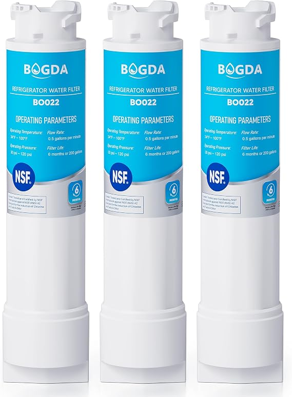 Water Filter Fit for EPTWFU01 Frigi-daire Replacement 3 count, Compatible with Pure-Source Ultra 2, EWF-02, 012505454226, 4562222, Multiple Filtration and Drink Clear, white,By BOGDA