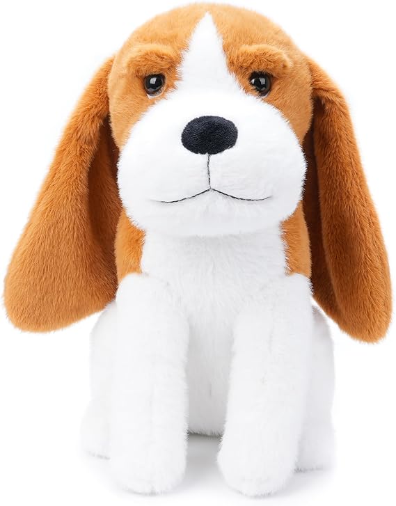 WEIGEDU Beagle Stuffed Animal Plush Toy, 12 inch | Cute Sitting Puppy Dog with Long Floppy Ears, Soft Hound Gift for Kids Boys Girls