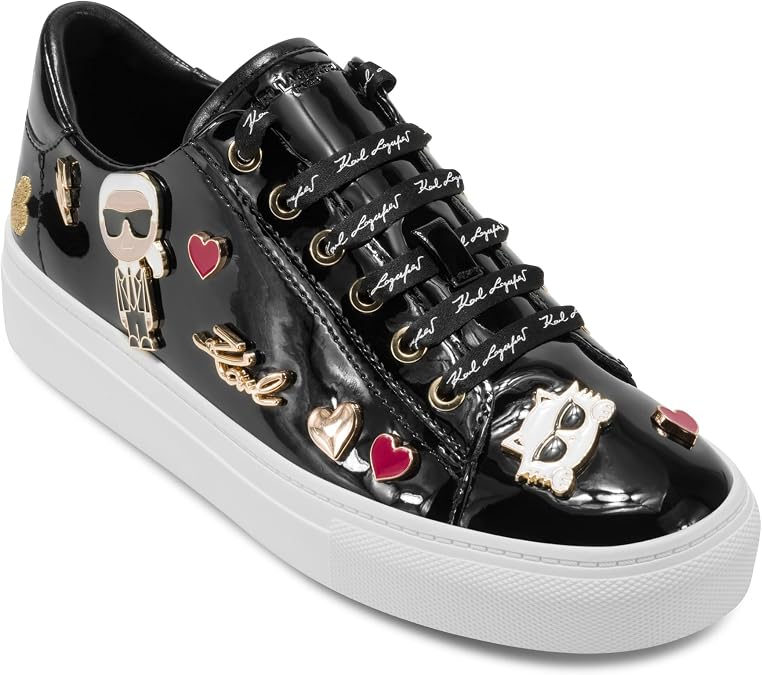 Karl Lagerfeld Women's Cate Pins Lace Up Sneaker