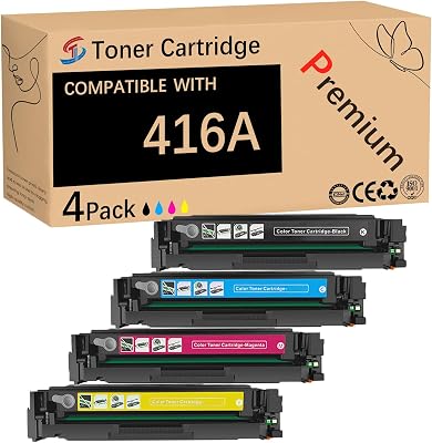 416A High Yield Toner Cartridges Replace for HP W2040A W2041A W2043A W2042A Toner Compatible for HP LaserJet Pro M454dn M454dw MFP M479dw M479fdn M479fdw Printers