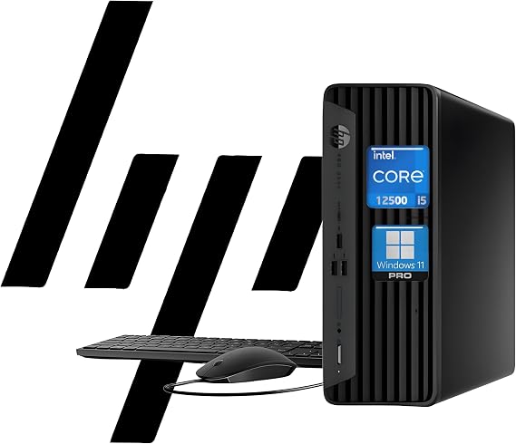 HP ProDesk 400 G9 SFF Business Desktop Computer, Intel Hexa Core i5-12500 (Beat i7-11700), HDMI, Display Port, WiFi, RJ-45, Keyboard & Mouse, Windows 11 Pro (32GB RAM | 1TB SSD)