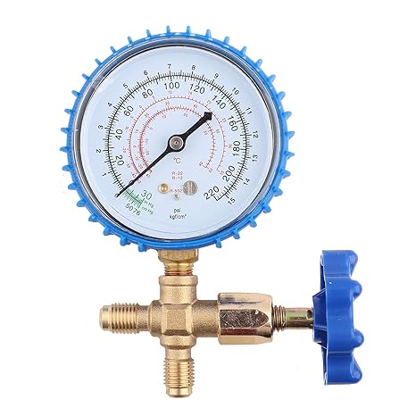 Jeanoko Air Conditioning Refrigerant Recharge Pressure Manifold Set Refrigeration Charging Service Manometer Fit for R410A R22 R134A R404A