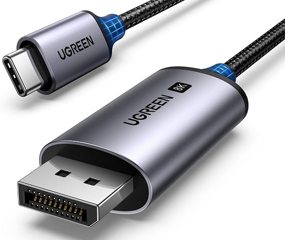 UGREEN Unidirectional USB C to DisplayPort 1.4 Cable 8K@60Hz 4K@240Hz 3.3FT