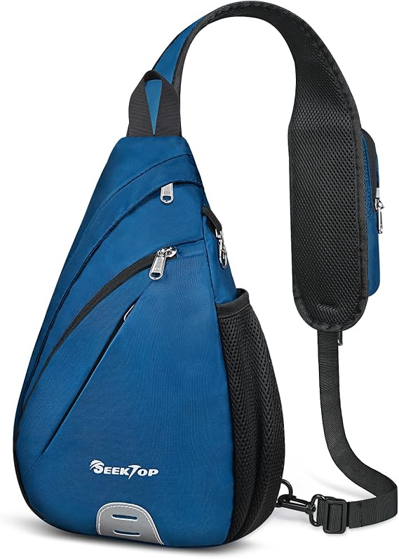Seektop Anti Theft Crossbody Bag for Women RFID Blocking Sling Bag 7L | Waterproof Sling Daypack with Phone Pouch, Lightweight 400D Nylon, Small Chest Pack, Shoulder Backpack for Travel Hiking Men