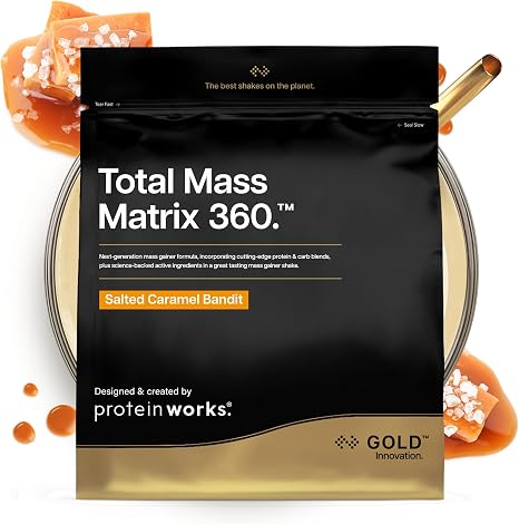 Protein Works Total Mass Matrix 360 - Gold Salted Caramel 1.32 kg