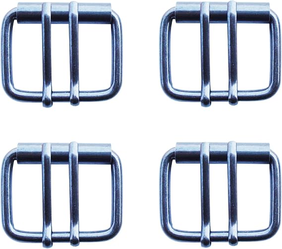 4pcs 1 9/16" Replacement Roller Belt Buckle,40mm Double Pin Leathercraft Rolling Bar Buckles for Bags Leather Straps
