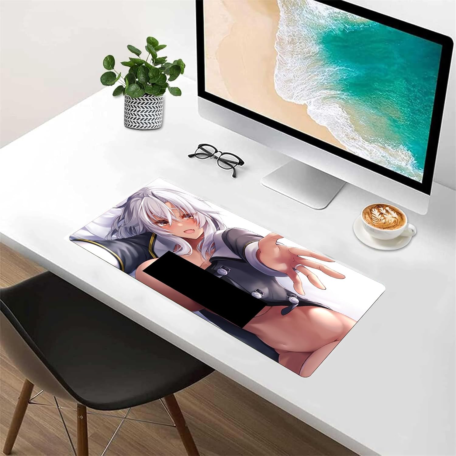 Large Gaming Anime Girl Sexy Butt Mouse Pad Computer XXL Big PC Mat Play Desk Mat Keyboard Non-Slip Waterproof Pad Sexy Butt Breasts Chest 24x12 inch