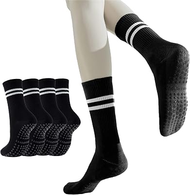 GUUNIEE Pilates & Yoga Socks for Women with Non-Slip Grip for Barre, Ballet,Hospital & Barefoot Workout 24 Pairs Breathable