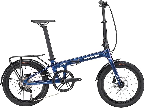 KABON Folding Bike for Adults, Carbon Fiber Mini Compact Folding Bike for Women Commuters City Foldable Bicycle 20inch Wheel