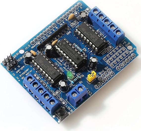 DEVMO L293D Motor Drive Shield Expansion Board Compatible with Ar-duino Duemilanove Mega UNO R3 AVR ATMEL