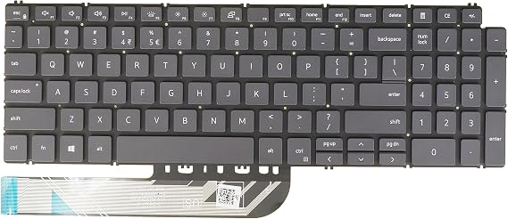 US English Layout- Laptop Keyboard for Dell Latitude 3510 00WNM6 0WNM6 01FRFK 1FRFK, Backlit, Black, No Frame