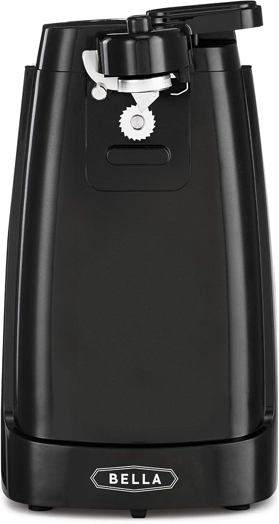 bella Electric Can Opener and Knife Sharpener, Black