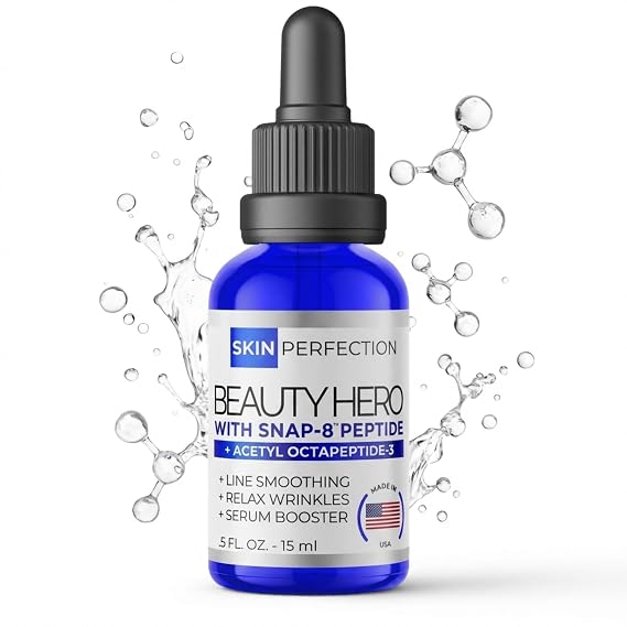 Skin Perfection Snap 8 Peptides Serum for Face - Anti Aging Peptide Serum for Fine Lines & Wrinkles - Diy Peptide Face with Hyaluronic Acid Crows Feet Diy Mix with Any Skincare 0.5oz
