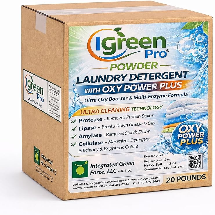 Powder Laundry detergent scented with oxygen 20Ibs