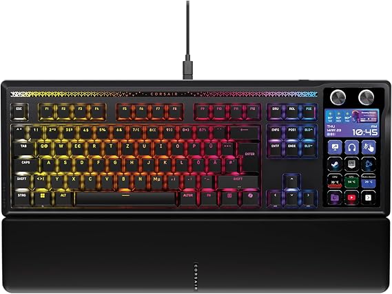 Corsair Galleon 100 SD RGB Mechanical Wired Gaming Keyboard QWERTZ DE Stream Deck Integration MLX Pulse Hot-Swap Key Switch FlashTap SOCD 8000Hz