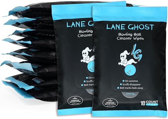 Bowling Ball Cleaner Wipes | USBC Approved | Cleaning Cloth for Oil, Dirt, Grime, Scuff, and Belt Marks | Resealable Pouch | Safe for All Balls | Restores Tack and Prolongs Lifespan of Ball