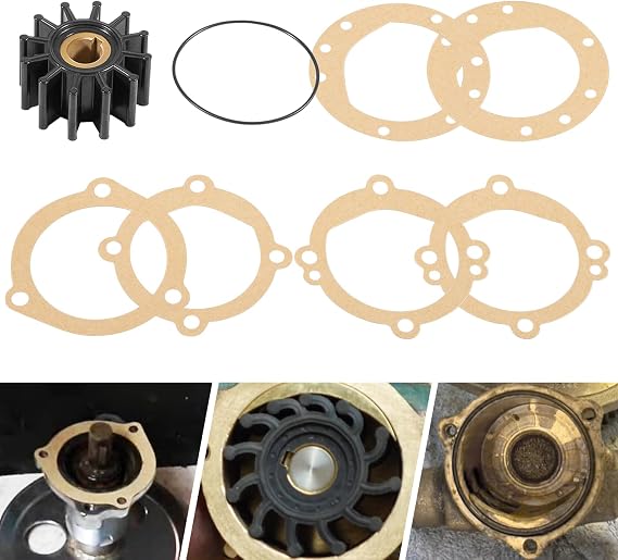 835874 Water Pump Impeller Repair Kit Replacement for Sherwood 10615K-SHW, for Johnson 09-702B-1, for Volvo Penta 835874, for Yanmar 128170-02070, for Jabsco 18948-0001-P