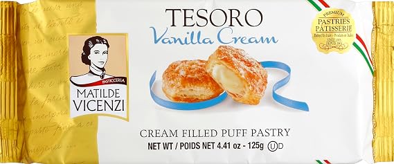 MATILDE VICENZI Vanilla Cream Puff Pastry Cookies, 4.41 OZ