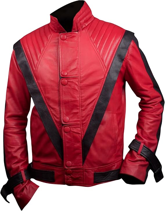Flesh & Hide F&H Men's Red and Black Thriller Jacket