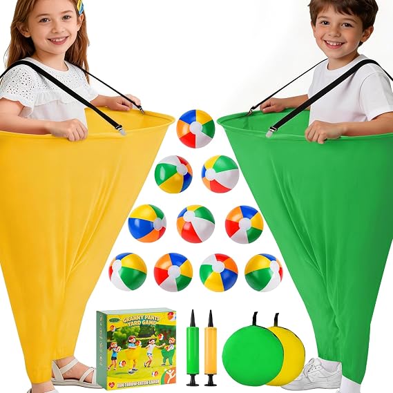 19PCS Granny Pants Yard Game, Funny Toss Outdoor Games for Adults, Teens