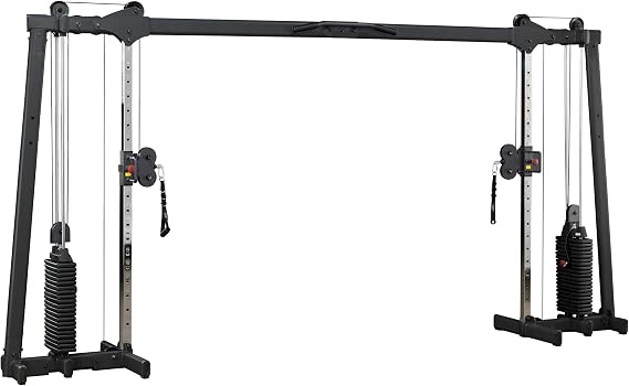 Body-Solid (GDCC250B) Cable Crossover Exercise Machine for Home & Light Commercial Gym, Functional Training Center with Dual Weights Stack & Pulley Cable Workout Machines, Black