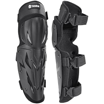 Tanden Motorcycle Knee Pads for Men Knee and Shin Guards, Motorcycle Leg Protection Armor Motocross Knee Guards Dirt Bike Pads Adjustable Crashproof Adults Protective Gear
