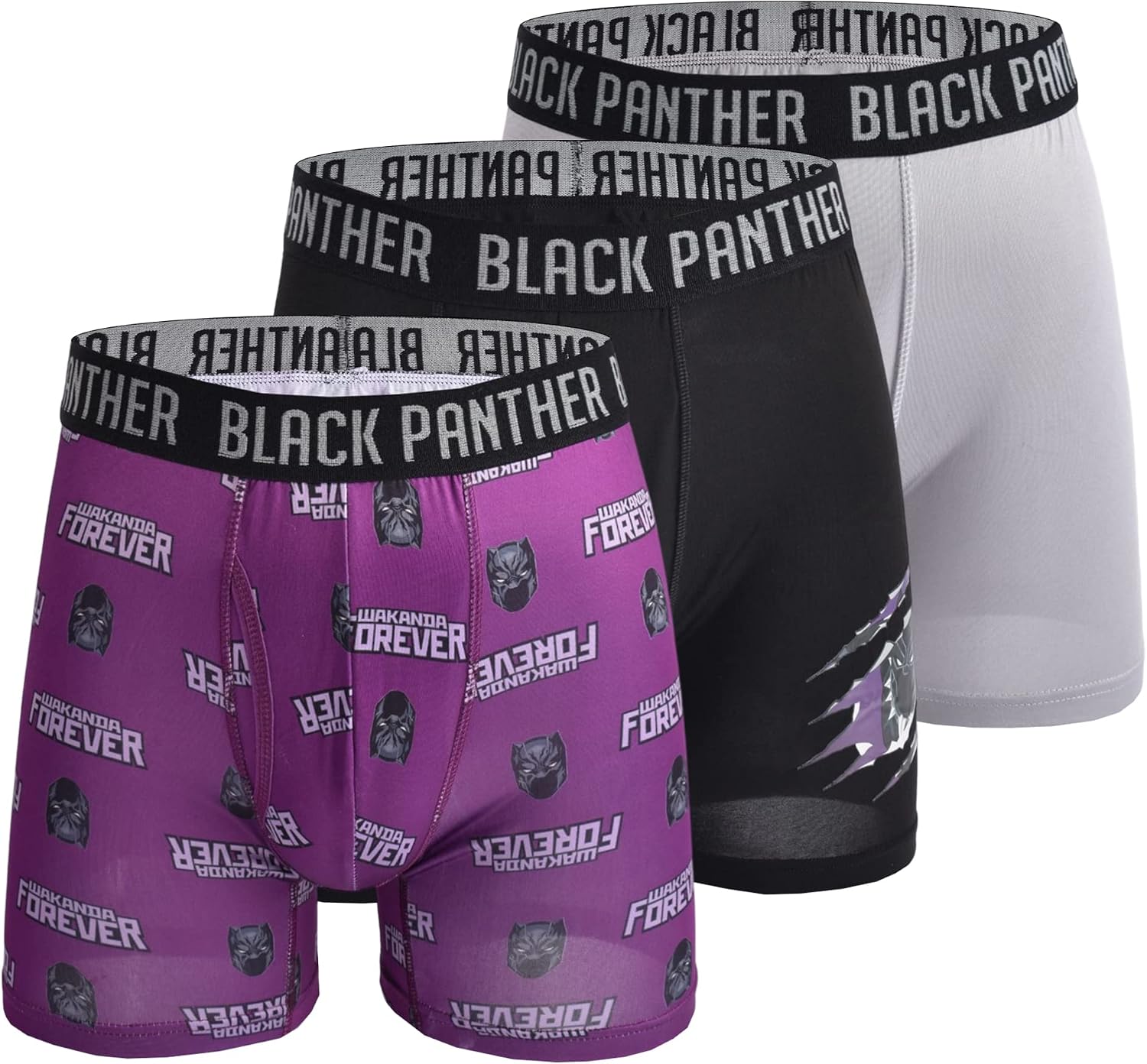 Black Panther Mens 3-Pack Comfort Boxer Brief