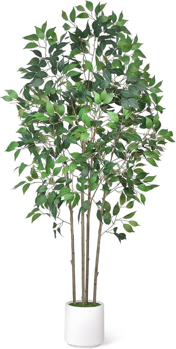Timoo Ficus Tree Artificial 6 FT Tall Faux Plants Indoor