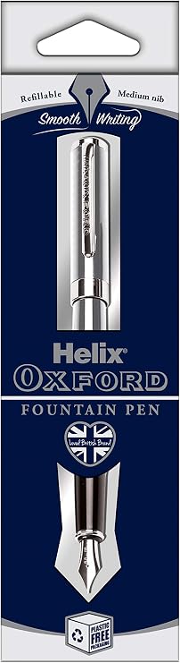Helix Oxford 219922 Fountain Pen - Stainless Steel