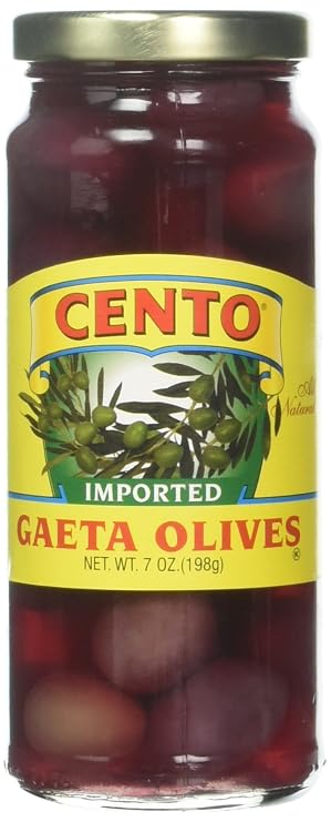 Cento Imported Gaeta Olives Jars, 7 Ounce